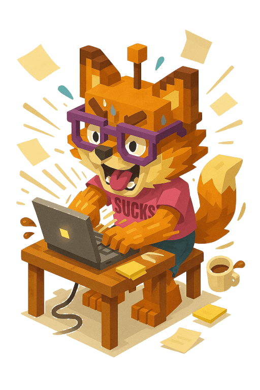 Mascot roast the fox - hacking-3D
