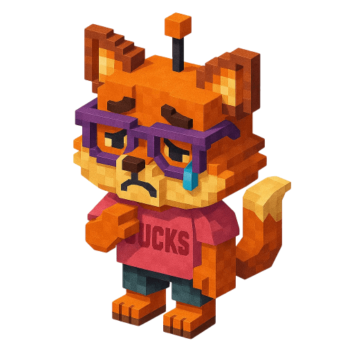 Mascot roast the fox - sad-3D