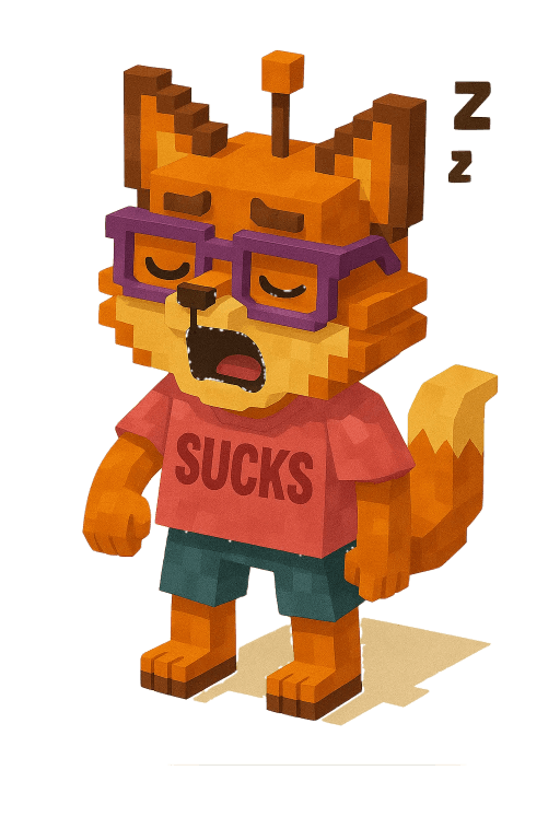 Mascot roast the fox - sleepy 2-3D