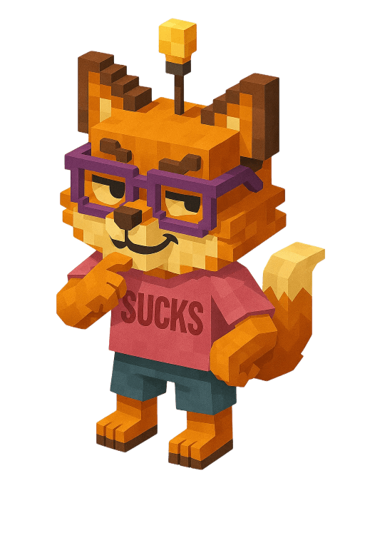 Mascot roast the fox - smirked-3D