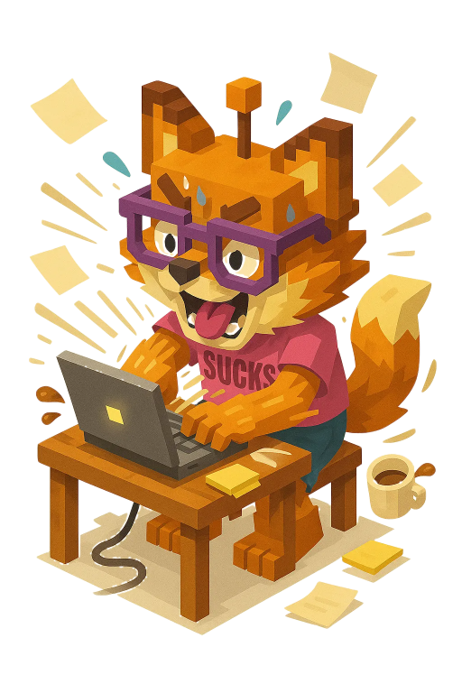 Mascot roast the fox - hacking-3D