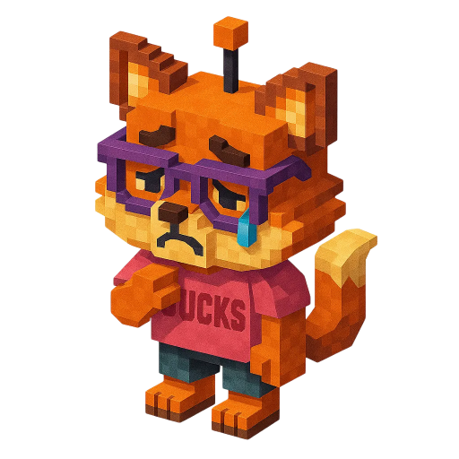 Mascot roast the fox - sad-3D