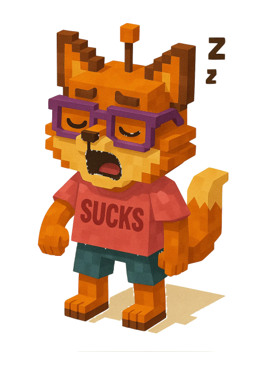 Mascot roast the fox - sleepy 2-3D